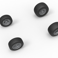 Wheel Set of Midget car Scale 1:25 - Thumbnail 2