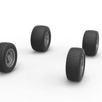 Wheel Set of Midget car Scale 1:25 - Thumbnail 3