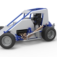 Small Midget car while turning Scale 1:25 3D Printing 562901