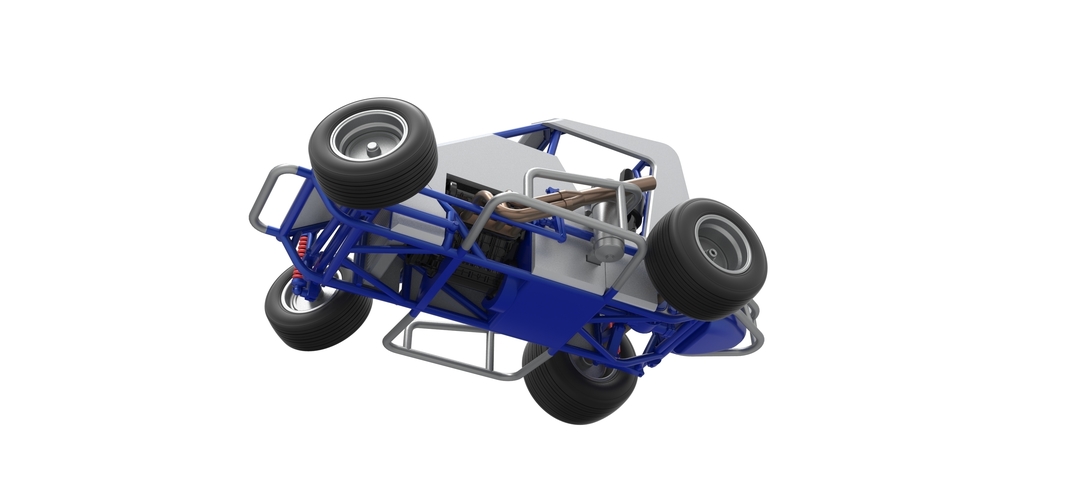 Midget car while turning Scale 1:25 3D Print 562903