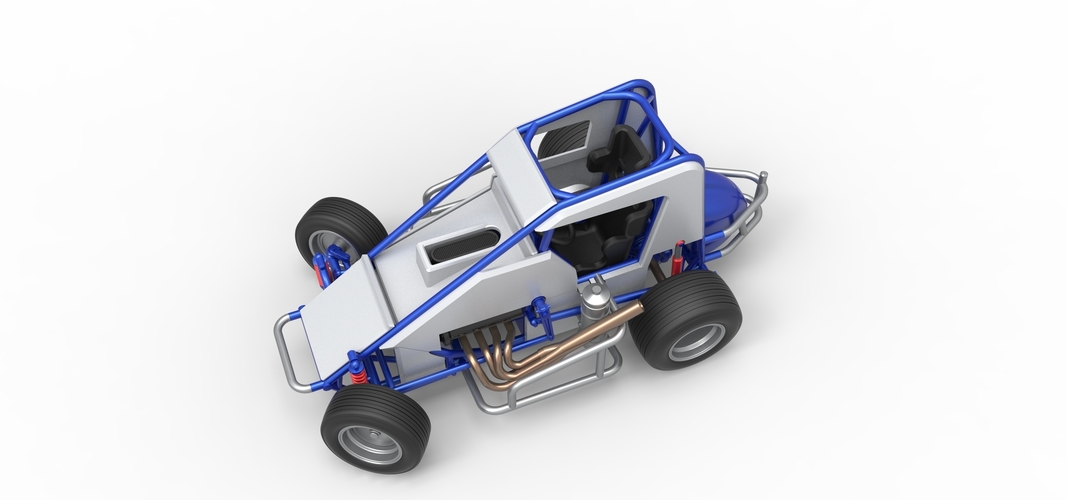 Midget car while turning Scale 1:25 3D Print 562904