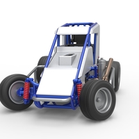 Midget car while turning Scale 1:25 - Thumbnail 5