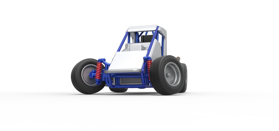 Midget car while turning Scale 1:25 3D Print 562906