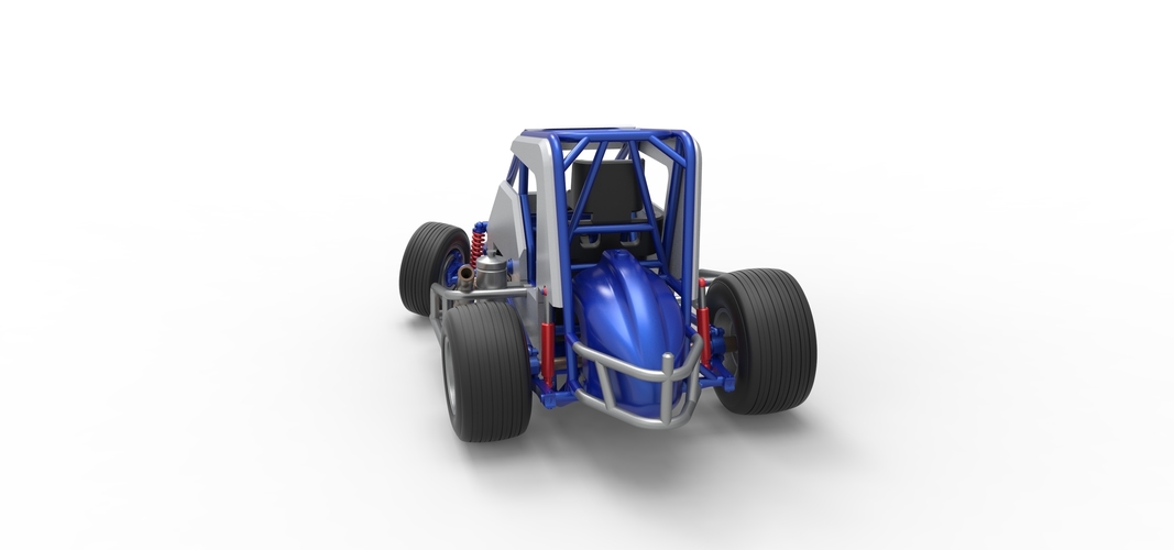 Midget car while turning Scale 1:25 3D Print 562912