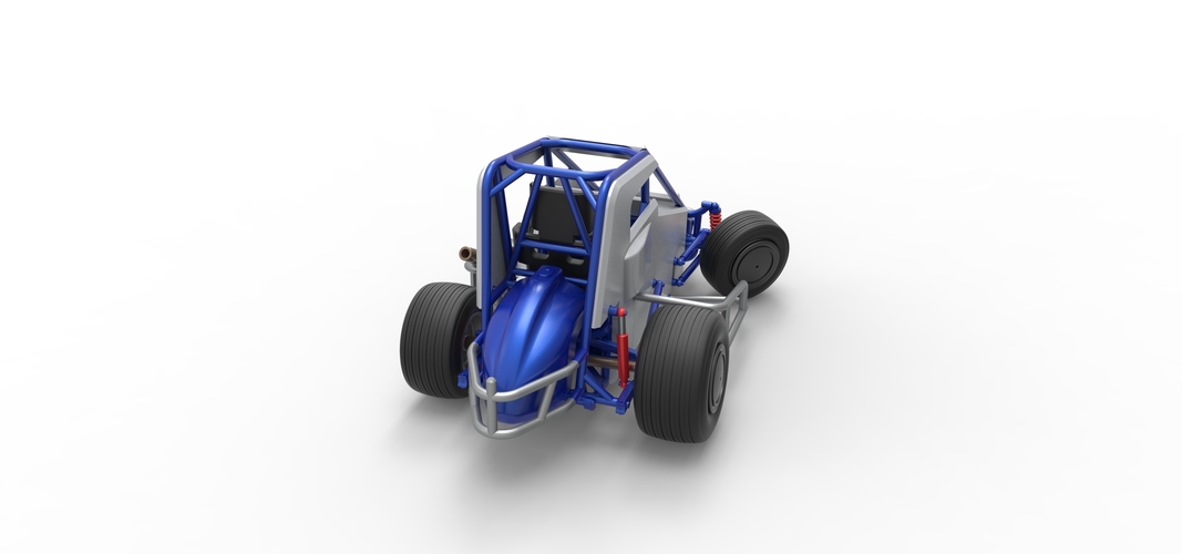 Midget car while turning Scale 1:25 3D Print 562914