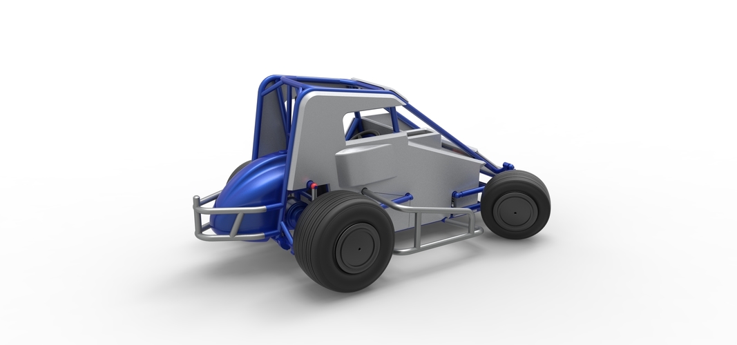 Midget car while turning Scale 1:25 3D Print 562916