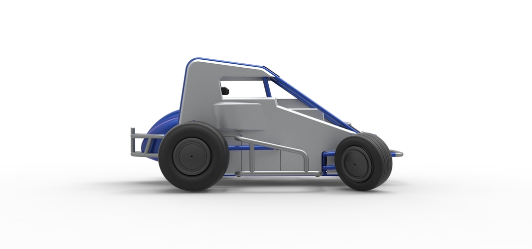 Midget car while turning Scale 1:25 3D Print 562918