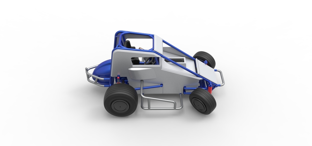 Midget car while turning Scale 1:25 3D Print 562919