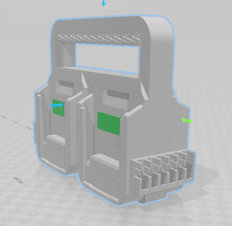 Makita battery holder with screwdriver bit holders