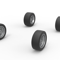 Wheel set of Pavement Midget car Scale 1:25 - Thumbnail 2