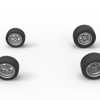 Wheel set of Pavement Midget car Scale 1:25 - Thumbnail 5