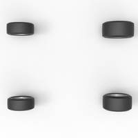 Wheel set of Pavement Midget car Scale 1:25 - Thumbnail 6