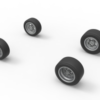 Wheel set of Pavement Midget car Scale 1:25 - Thumbnail 7