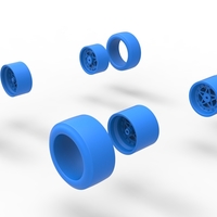 Wheel set of Pavement Midget car Scale 1:25 - Thumbnail 11