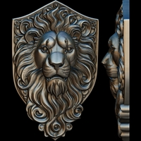 LION HEAD 3D PRINT MODEL - Thumbnail 1