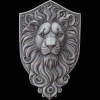 LION HEAD 3D PRINT MODEL - Thumbnail 2