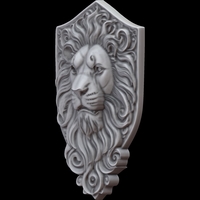 LION HEAD 3D PRINT MODEL - Thumbnail 3