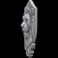 LION HEAD 3D PRINT MODEL - Thumbnail 4