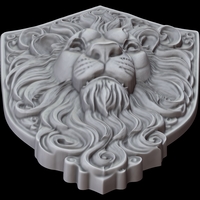 LION HEAD 3D PRINT MODEL - Thumbnail 10