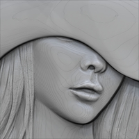 MYSTERY WOMAN IN A HAT 3D MODEL PRINT - Thumbnail 13