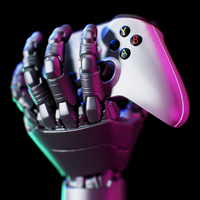 Silverhand Cyberpunk Controller stand holder joystick - Thumbnail 1