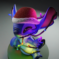 Stitch tangled in Christmas lights - Thumbnail 3