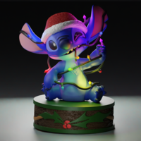 Stitch tangled in Christmas lights - Thumbnail 4