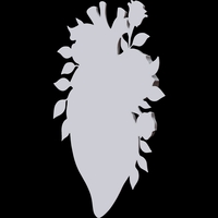 ROSE HEART SCULPTURE 3D PRINT MODEL - Thumbnail 5