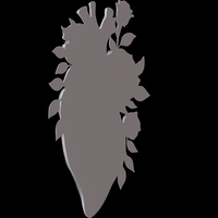 ROSE HEART SCULPTURE 3D PRINT MODEL - Thumbnail 7