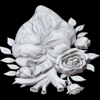 ROSE HEART SCULPTURE 3D PRINT MODEL - Thumbnail 10