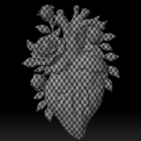 ROSE HEART SCULPTURE 3D PRINT MODEL - Thumbnail 14