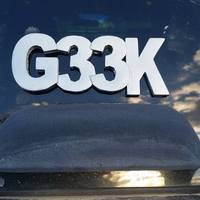 Small G33k Car Badge 3D Printing 56351