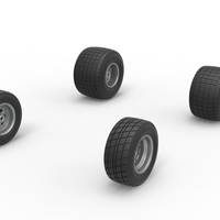 Wheel set of 600 Micro sprint car Scale 1:25 - Thumbnail 2