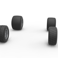 Wheel set of 600 Micro sprint car Scale 1:25 - Thumbnail 3