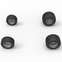 Wheel set of 600 Micro sprint car Scale 1:25 - Thumbnail 5