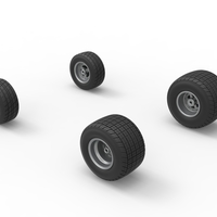 Wheel set of 600 Micro sprint car Scale 1:25 - Thumbnail 7