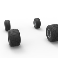 Wheel set of 600 Micro sprint car Scale 1:25 - Thumbnail 8