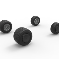 Wheel set of 600 Micro sprint car Scale 1:25 - Thumbnail 9