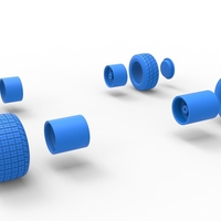 Wheel set of 600 Micro sprint car Scale 1:25 - Thumbnail 13