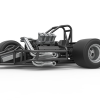 Supermodified 3-to-1 race car Base Scale 1:25 - Thumbnail 2