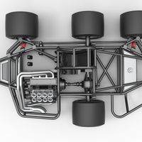 Supermodified 3-to-1 race car Base Scale 1:25 - Thumbnail 10