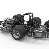 Supermodified 3-to-1 race car Base Scale 1:25 - Thumbnail 11