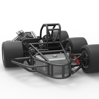 Supermodified 3-to-1 race car Base Scale 1:25 - Thumbnail 13