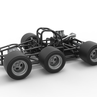 Supermodified 3-to-1 race car Base Scale 1:25 - Thumbnail 17