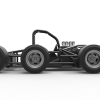 Supermodified 3-to-1 race car Base Scale 1:25 - Thumbnail 19