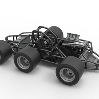 Supermodified 3-to-1 race car Base Scale 1:25 - Thumbnail 20