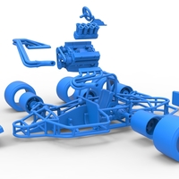 Supermodified 3-to-1 race car Base Scale 1:25 - Thumbnail 24