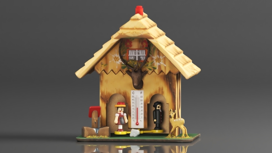 German Black Forest weather house 3D Print 564110