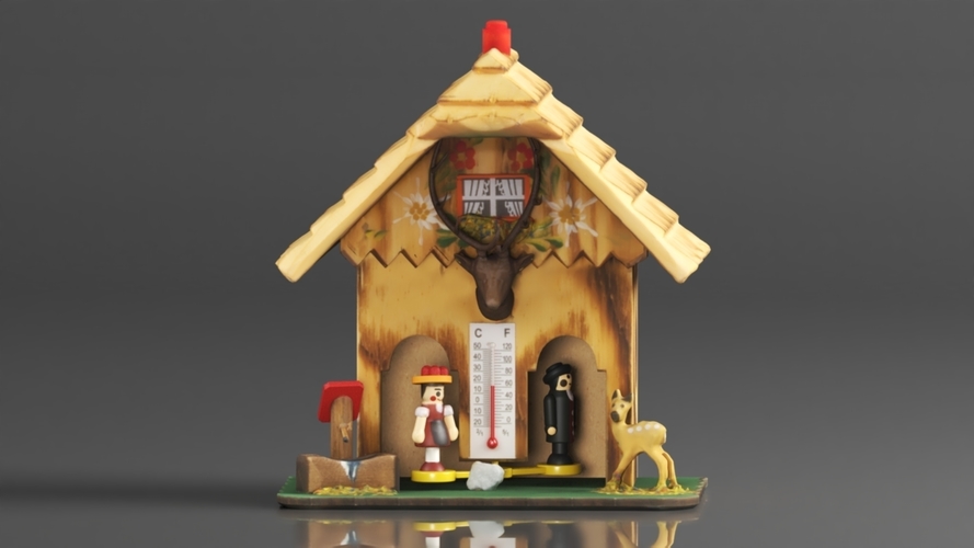 German Black Forest weather house 3D Print 564111