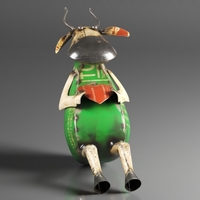 Recycled Metal Yard Art. Gorgeous Cow Decor - Thumbnail 3